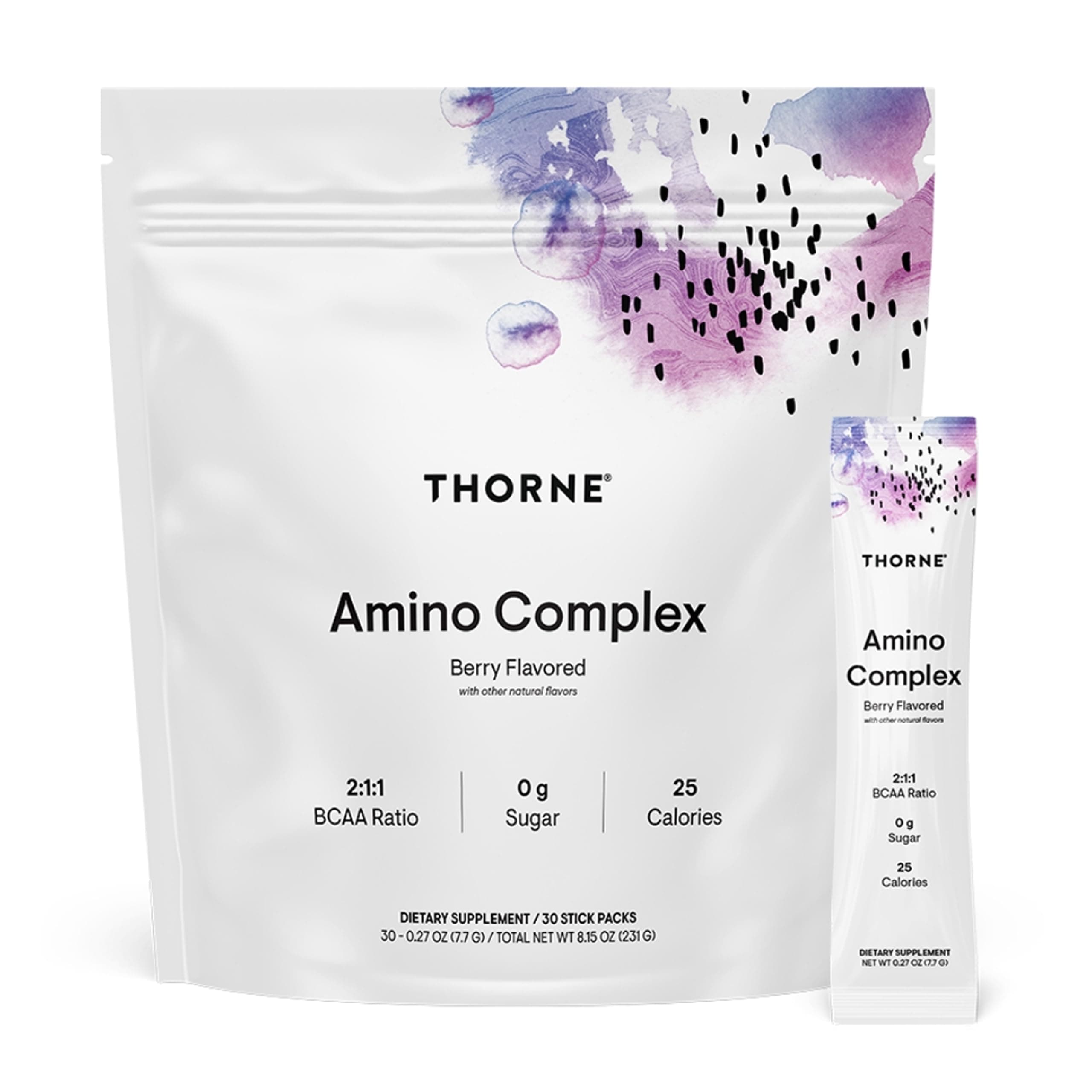 THORNE - Amino Complex - Clinically-Validated EAA and BCAA Powder for Pre or Post-Workout - Promotes Lean Muscle Mass & Exercise Recovery* - Berry - NSF Certified for Sport - Dairy-Free - 30 Servings