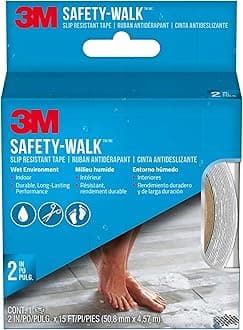 3M Safety-Walk Tub and Shower Tread, Slip-Resitant Tape, Clear, 2-Inch by 180-Inch Roll, Clear