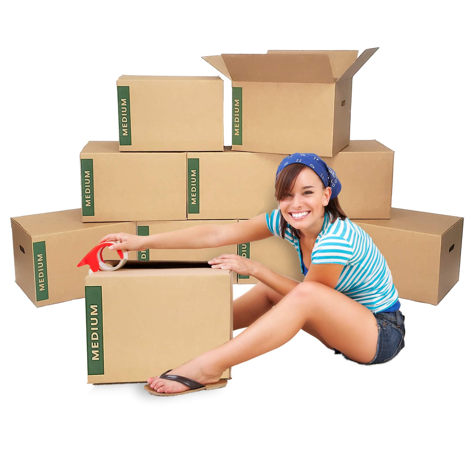 Medium Moving Boxes 18"x14"x12 with Handles (10 Pack) - Cheap Cheap Moving Boxes
