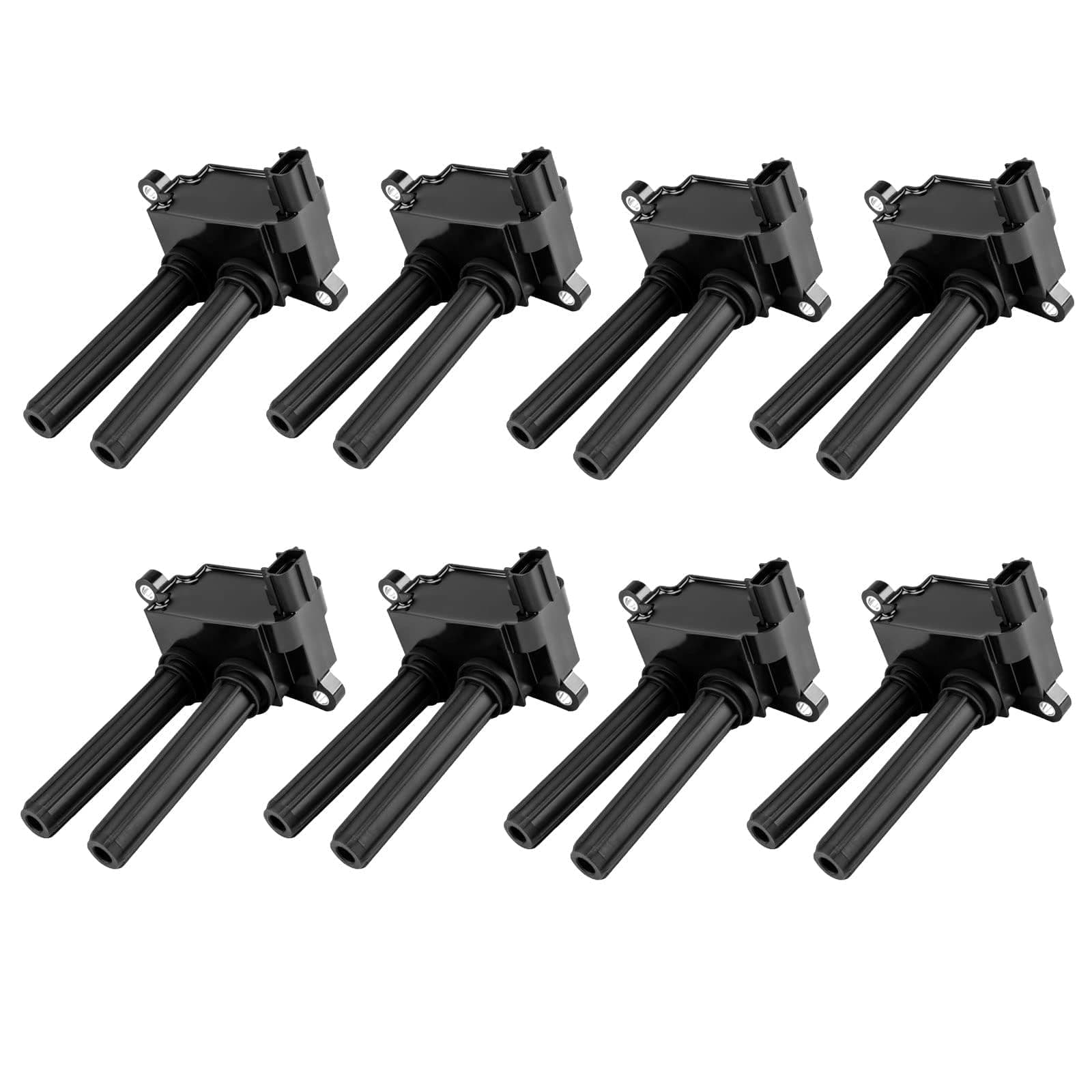 PHILTOP Ignition Coil Pack, Replacement for Ram1500, Ram2500, Ram1500 Classic, Ram3500, Charger, Challenger, Durango, Magnum, Grand Cherokee, Commander, Aspen, UF504 Ignition Coil Set of 8