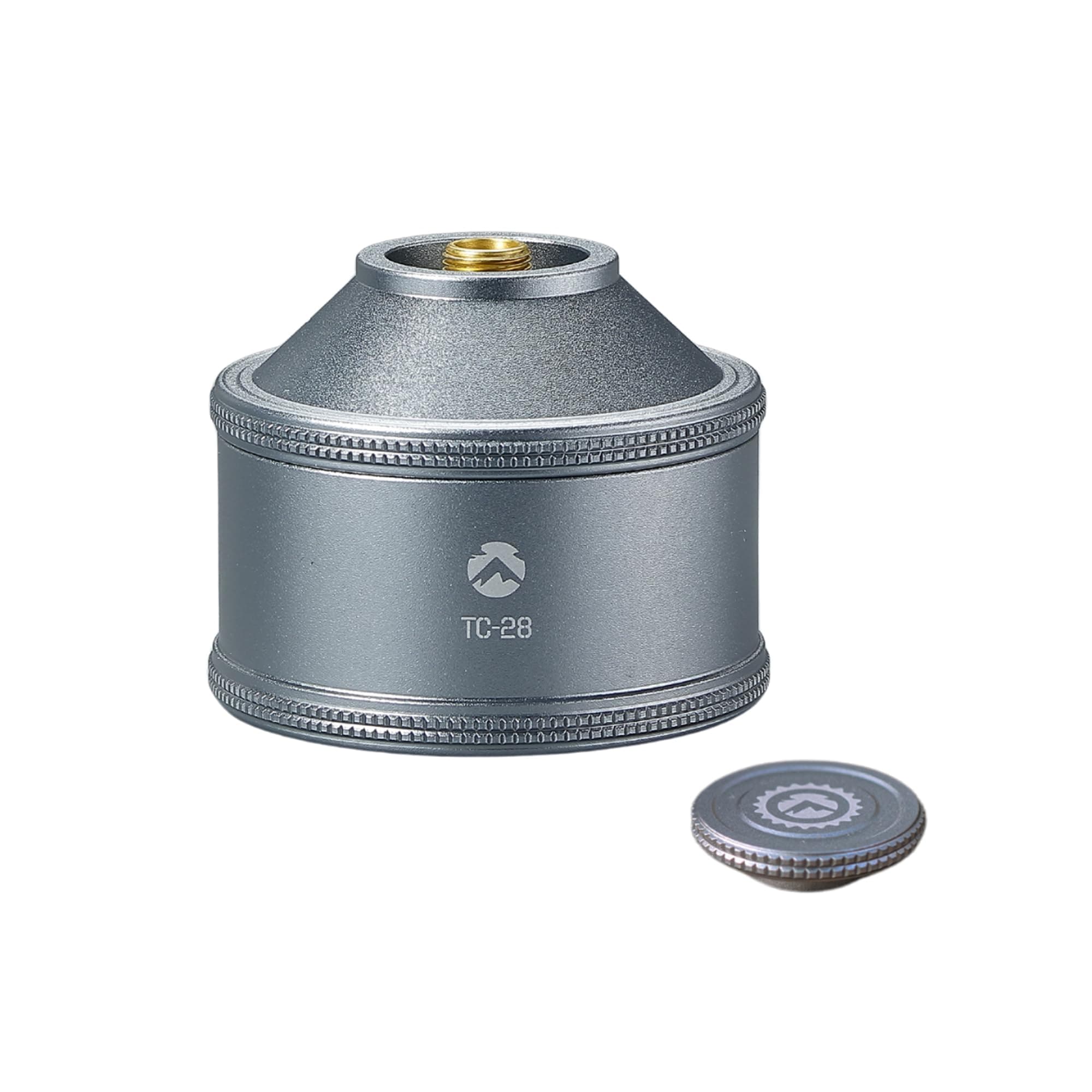 camping moon TC-28 Empty Refillable Cartridge for Backpack with EN417 Lindal Valve Silver 35g