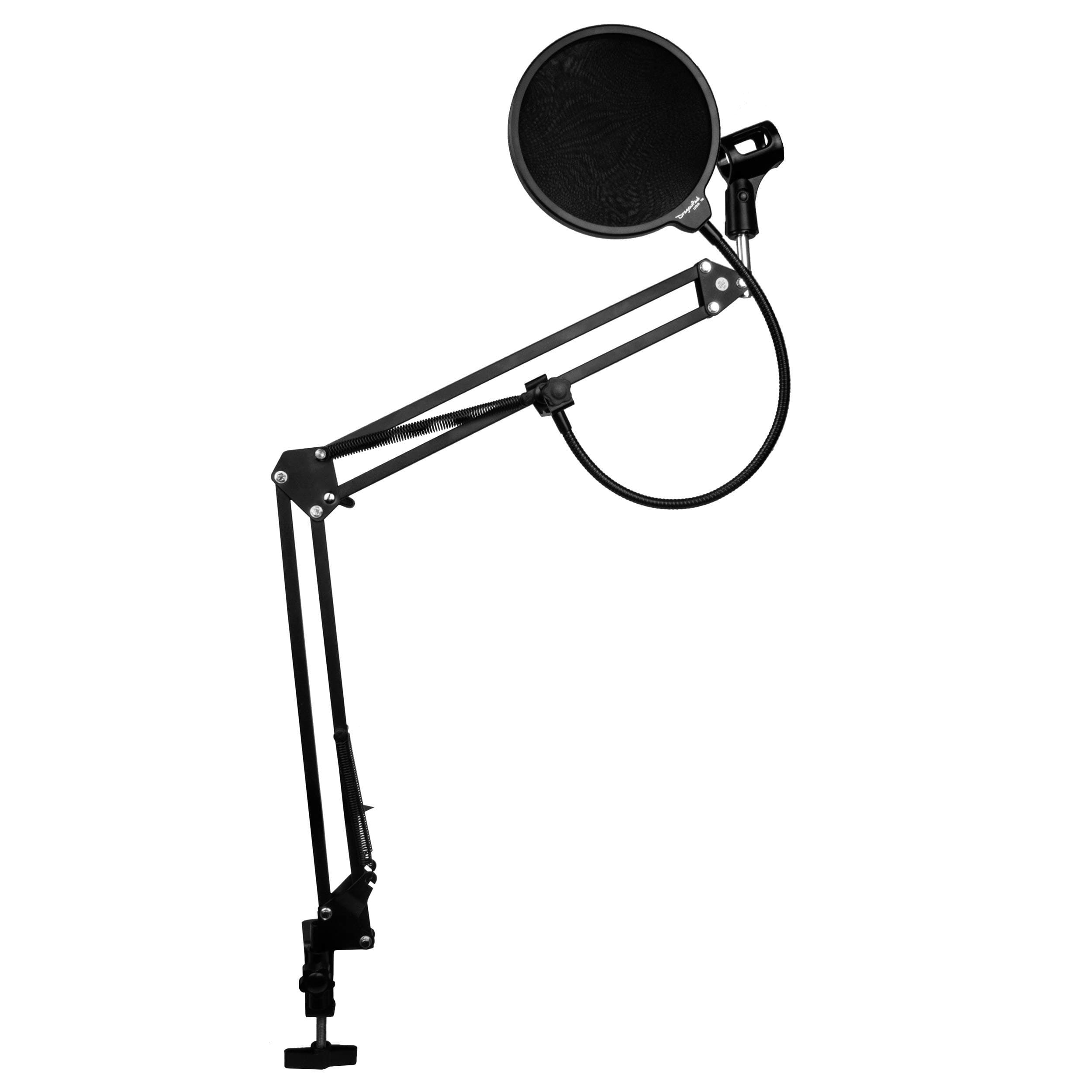 Microphone Pop Filter With Scissor Boom Arm Kit