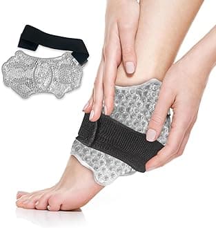 Gel Ice Packs Wrap for Injuries Reusable for Ankle Knee Elbow Foot Pain Relief Cold or Hot Muscle Recovery