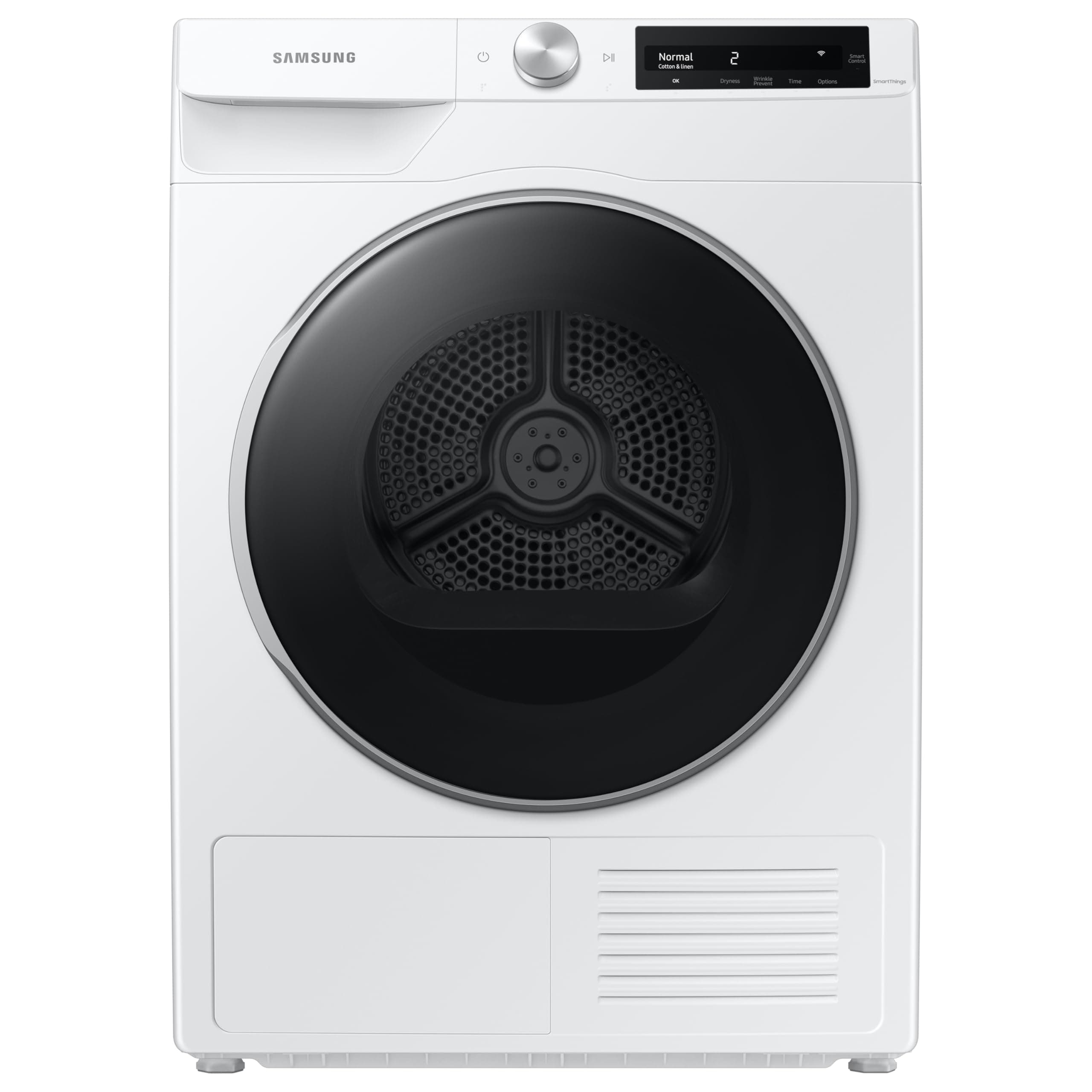4.0 Cu Ft Heat Pump Dryer, Compact Clothes Drying Machine, Stackable for Small Spaces w/Sensor Dry, 12 Preset Cycles, 40 Minute Express Dry, DV25B6900HW/A2, White