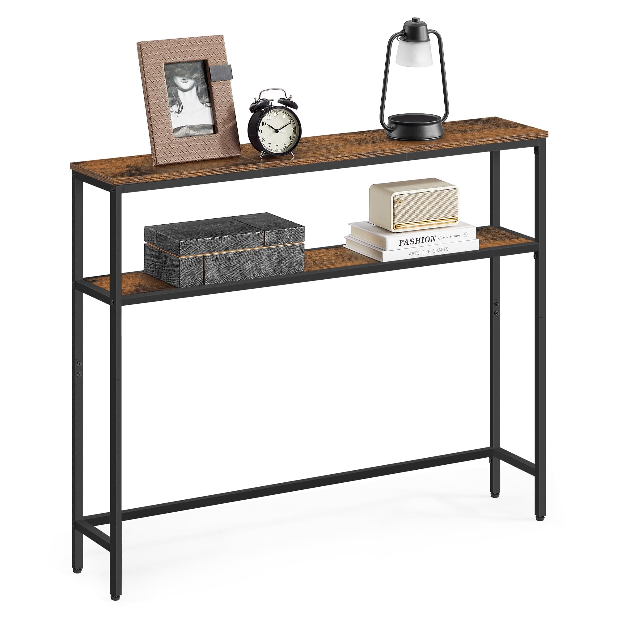 VASAGLE Console Table, Rustic Brown ULNT131K01