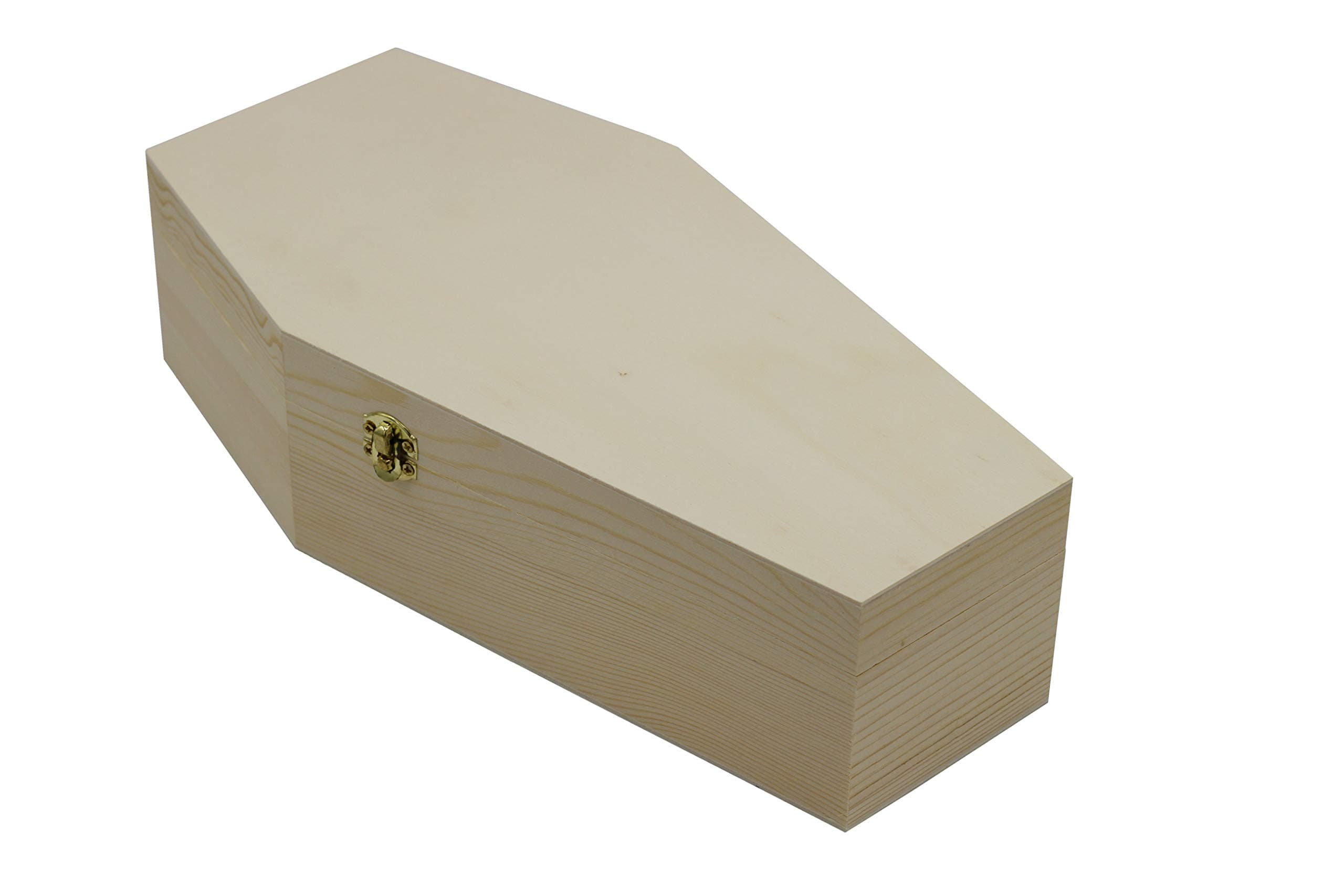 Creative Hobbies Medium 12 Inch Halloween Coffin Box - Fillable Hinged Box for Halloween DΓ©cor, Party Favor, Goth, Decoration, Pet Casket