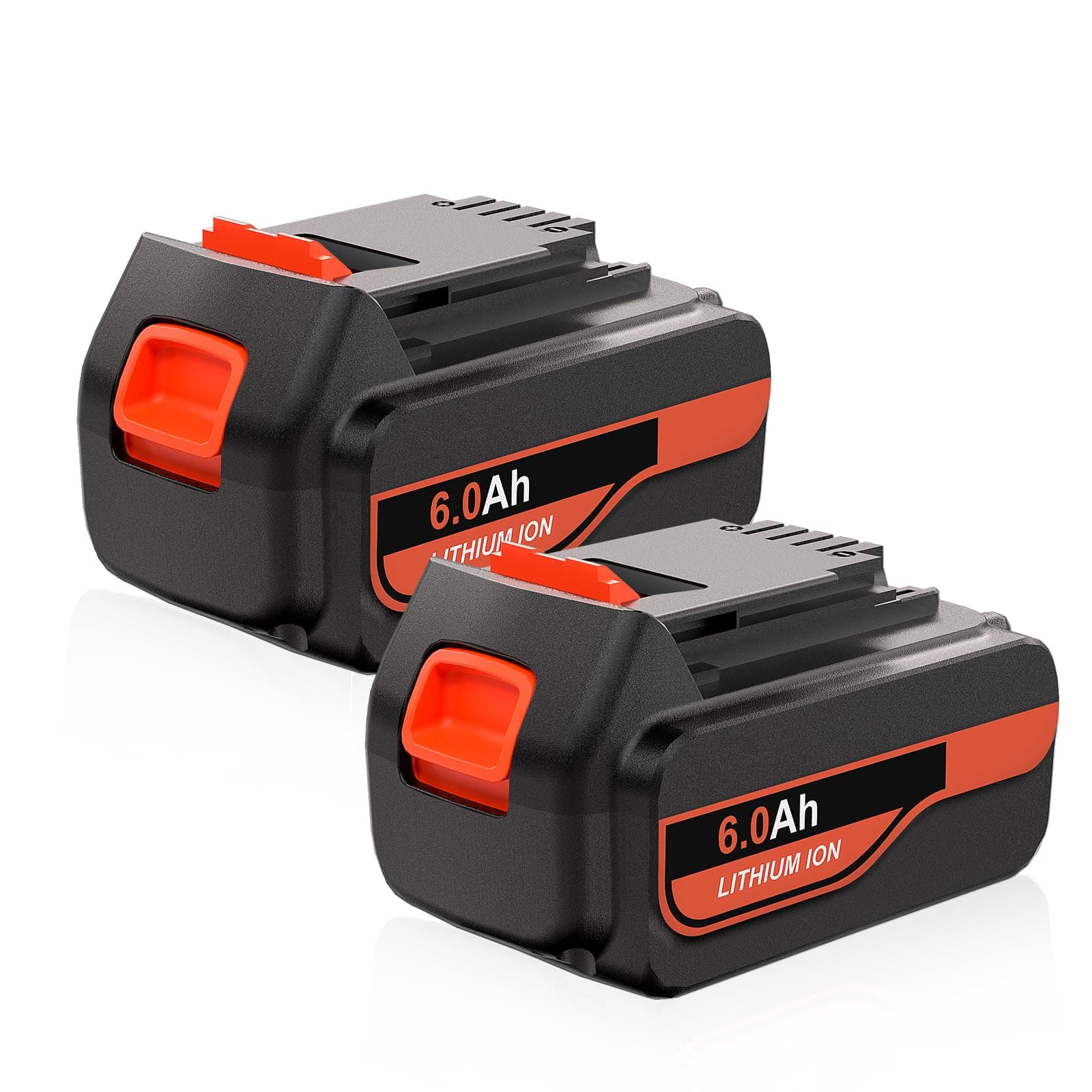 【Real Capacity】2Packs 6.0Ah Replacement for Black and Decker 20v Max Lithium Battery LBX20 LB20 LBXR20 LBXR2020 LB2X4020 LB2X4020 LST220, Compatible with Black Decker 20v Chargers and Cordless Tools