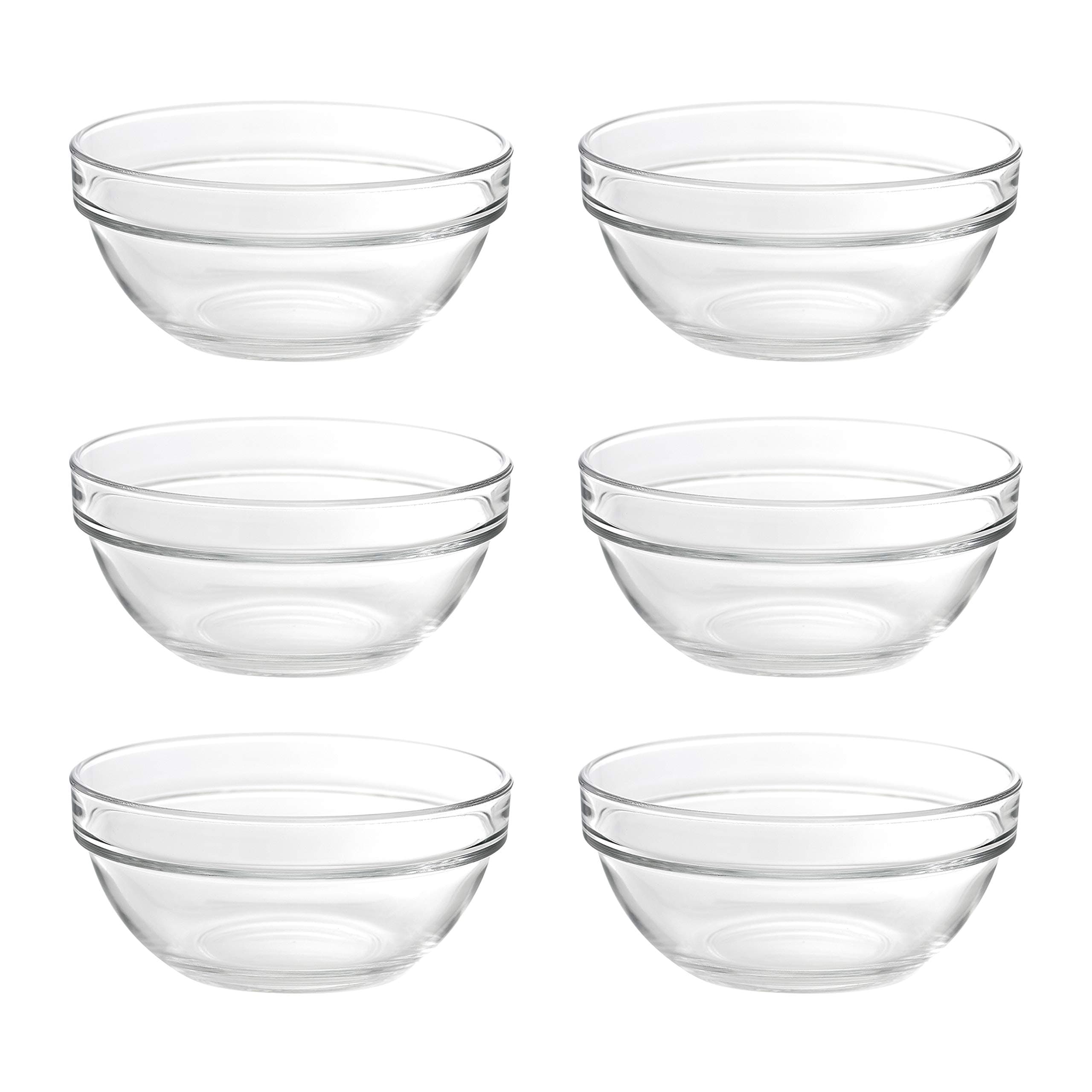 Stack Bowl Set, 12.7cm, Set of 6,Transparent