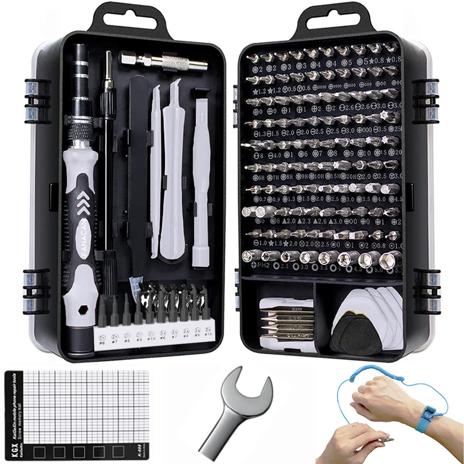 140in1 Precision Screwdriver Set Small Screwdriver Bit Set for DIY Electronic Repairs - Mini Computer Repair Tool Kit - Micro PC, Laptop, iPhone, MacBook Repairing Tools with Case (Grey)