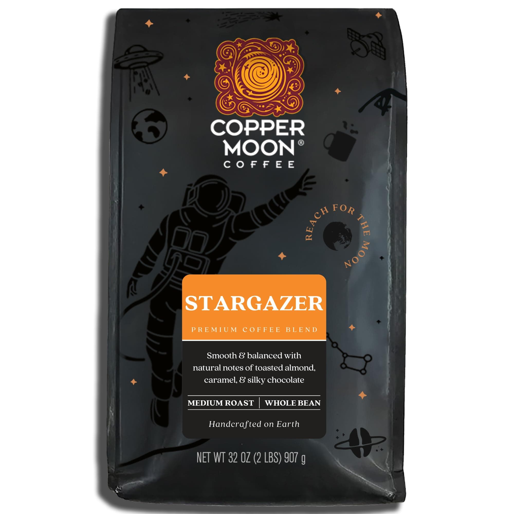 Medium Roast Whole Bean Coffee, Stargazer Blend, 2 Lb