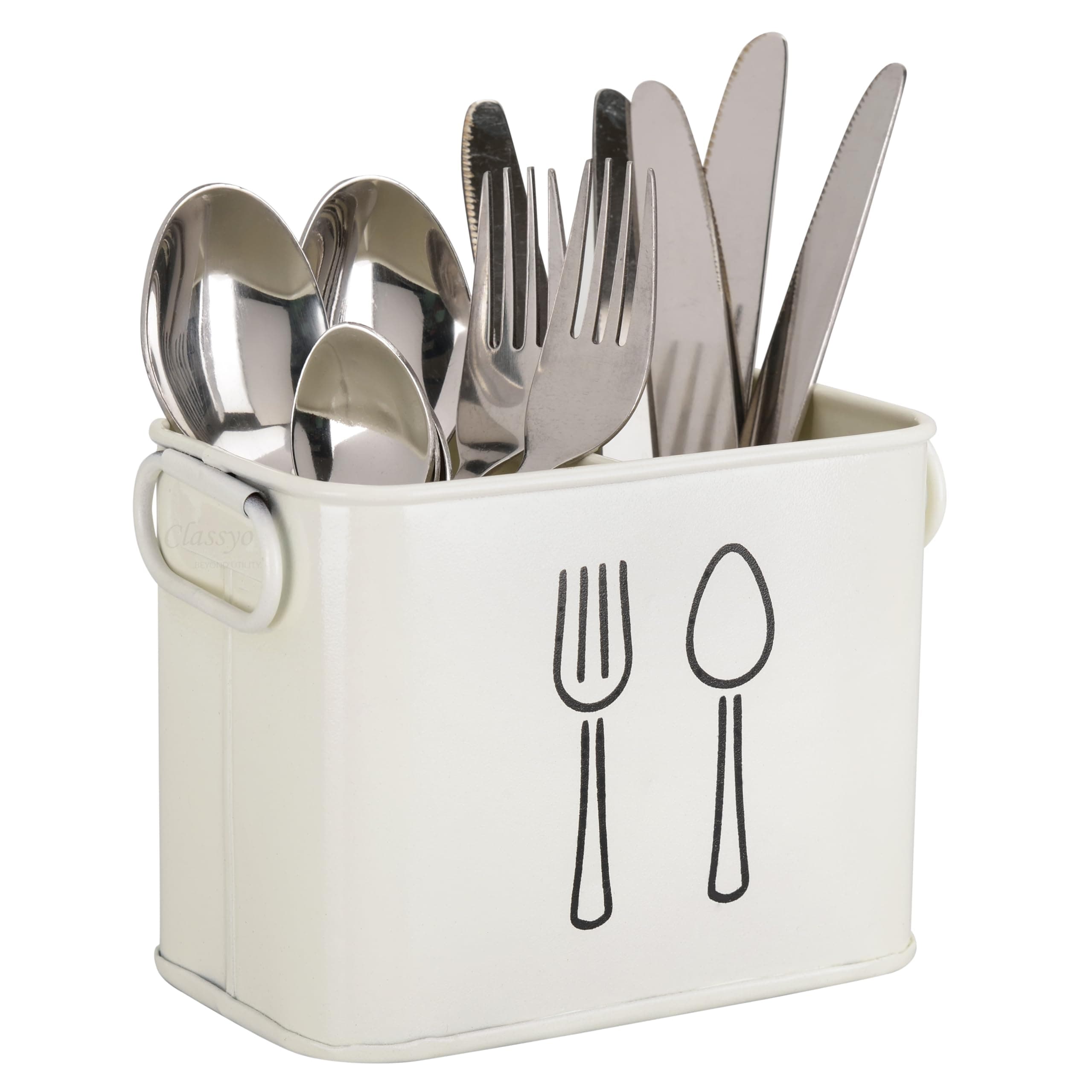 Spoon Stand for Kitchen, Spoon Stand for Dining Table, Spoon Holder for Kitchen Counter Top, Cutlery Holder, Ivory