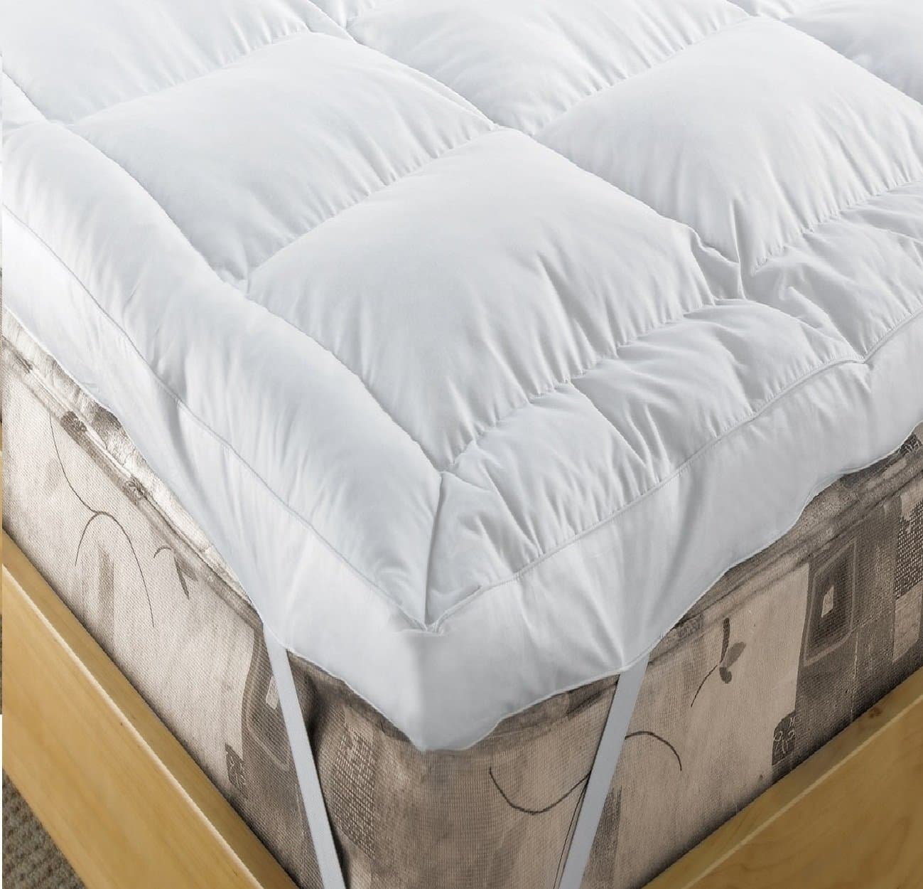 EXTRA DEEP 5" (12.5 cm) LUXURY Duck Feather and 15% Down Mattress Topper, 4 Foot SMALL DOUBLE Bed Size By Viceroybedding