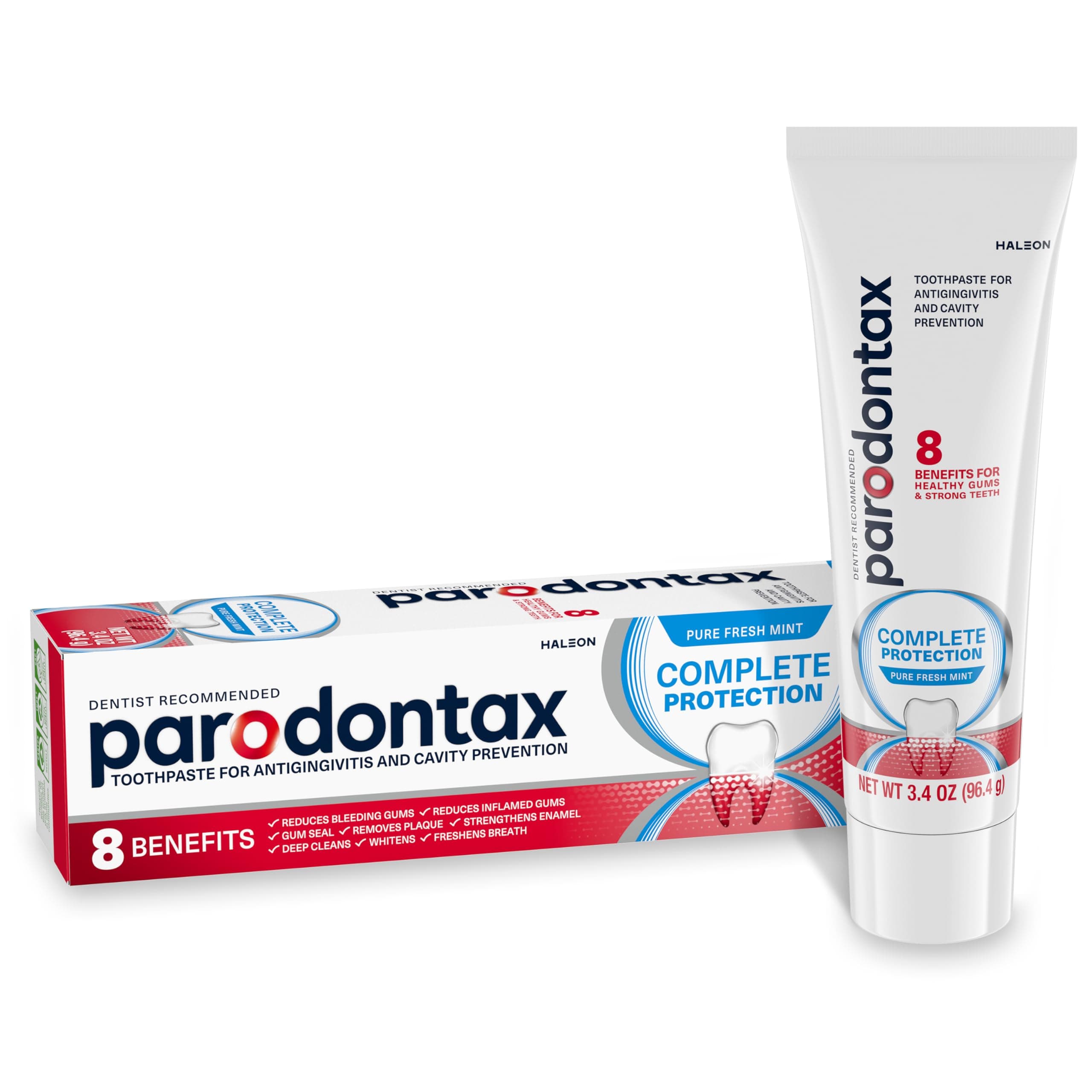 Parodontax Complete Protection Toothpaste For Bleeding Gums, Pure Fresh Mint, 3.4 Ounce