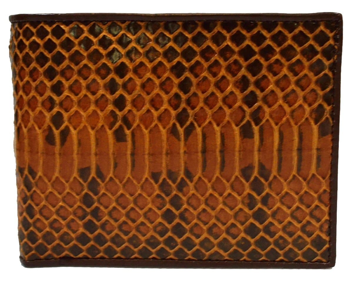 Authentic Snake SkinMen's Bifold Python Snake Tan Wallet