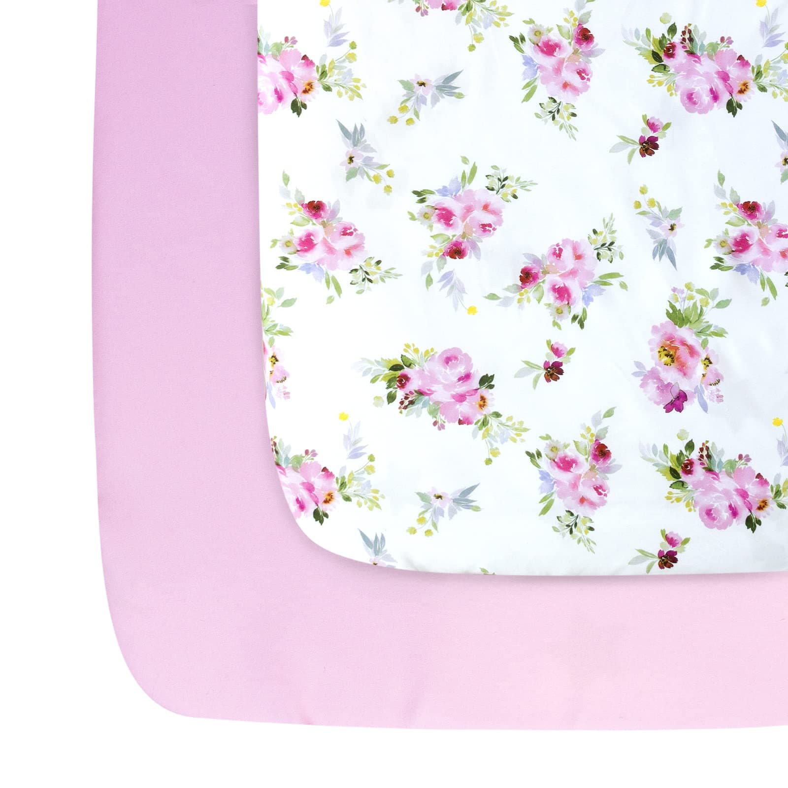Pack and Play Sheets/ Mini Crib Sheets Girl, Stretchy Pack n Play Playard Fitted Sheet, Compatible with Graco Pack n Play, Soft and Breathable Material, Floral