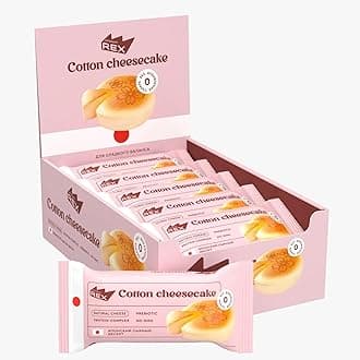 Rex Cotton Cheesecake Protein Mini Cakes, Natural Cheese, Prebiotic, No GMO, 40g x 8 Box