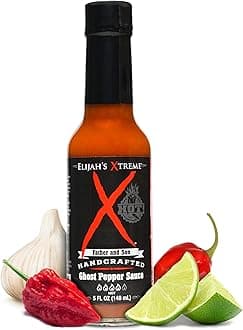 Elijah's Xtreme Ghost Pepper Hot Sauce, Handcrafted Award Winning Blend of Ghost Peppers, Habanero Garlic & Lime, Extreme Heat & Flavour