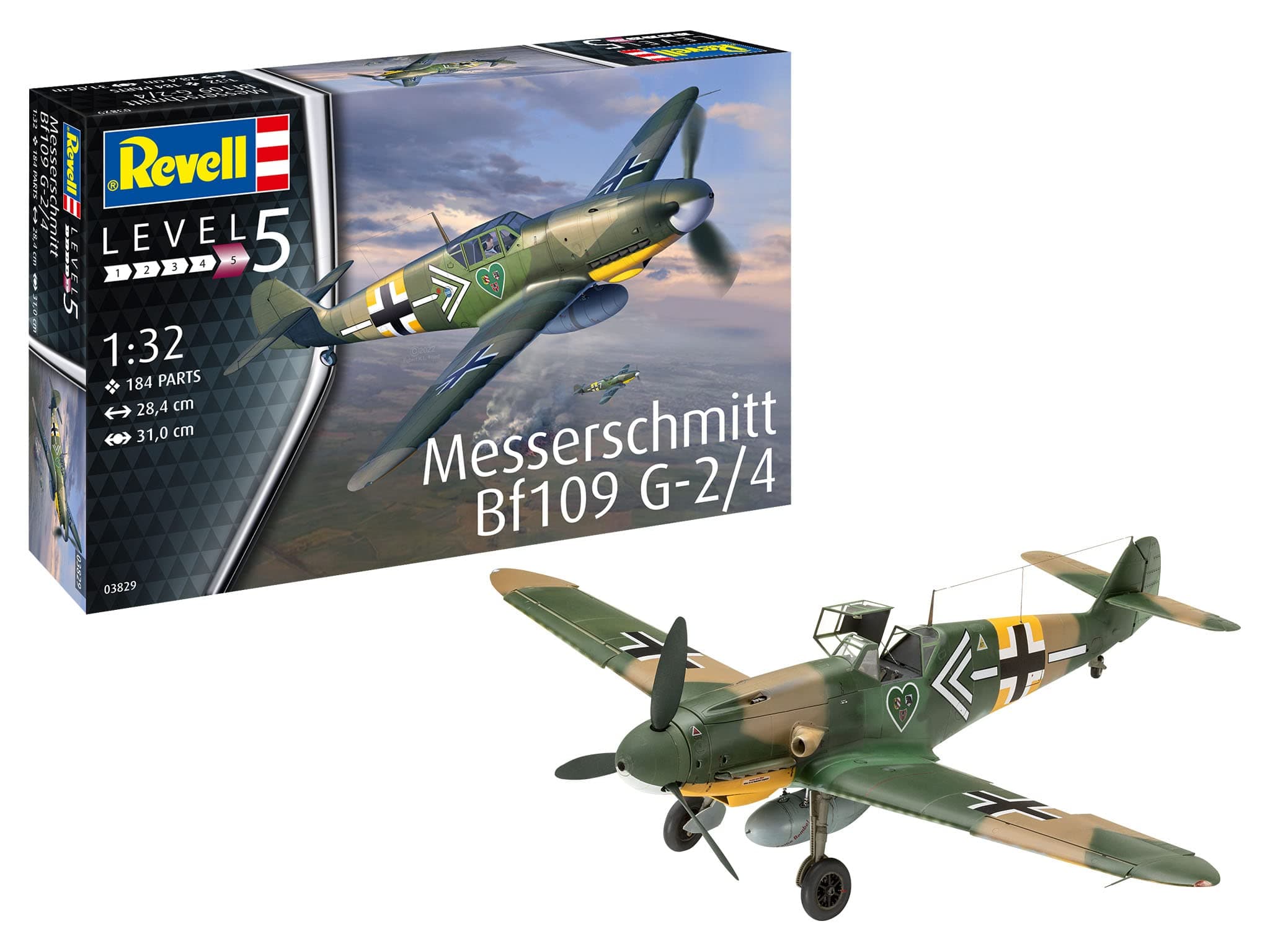 Revell 03829 Messerschmitt Bf109G-2/4 1:32 Scale Model Kit
