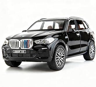 1:32 Comapatible for X5 SUV Model Car Toy, Zinc Alloy Pull Back Toy car with Sound and Light for Kids Boy Girl Gift(Black)