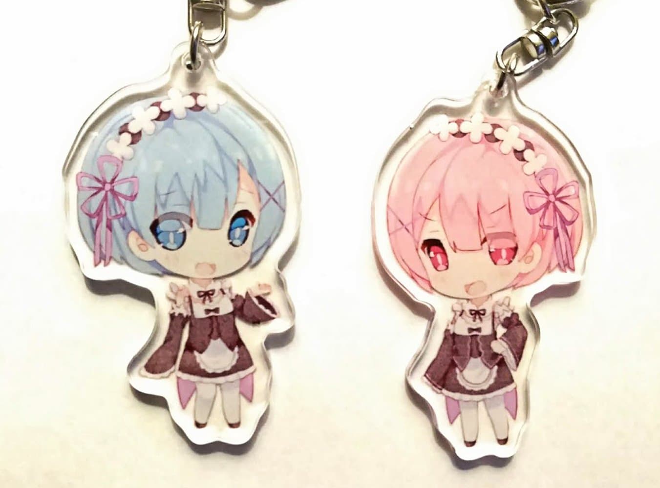 DoubleChin Re: Zero Rem and Ram Keychain - Rem Keychain - Ram Keychain