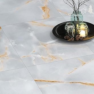 Grey Gold Marble Vinyl Flooring Tiles