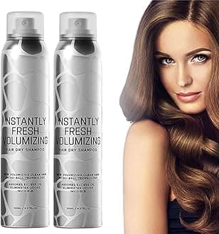 Halo-vida Instantly Fresh Volumizing Dry Shampoo,Invisible Dry Shampoo,Natural Dry Sham-poo Volumizing Spray,Travel Dry Shampoos,Non-Greasy, Natural,Refreshing (2PCS)