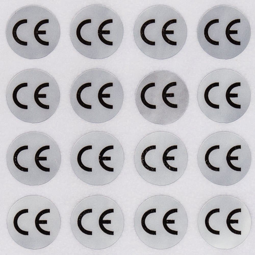 justlabel 1000pcs CE Sticker CE Marks CE Adhesive Sticker Round Shape Diameter 1CM