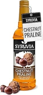 Coffee Syrup, Chestnut Praline Flavored Syrup for Drinks, Lattes, and Desserts – 25.4 fl oz