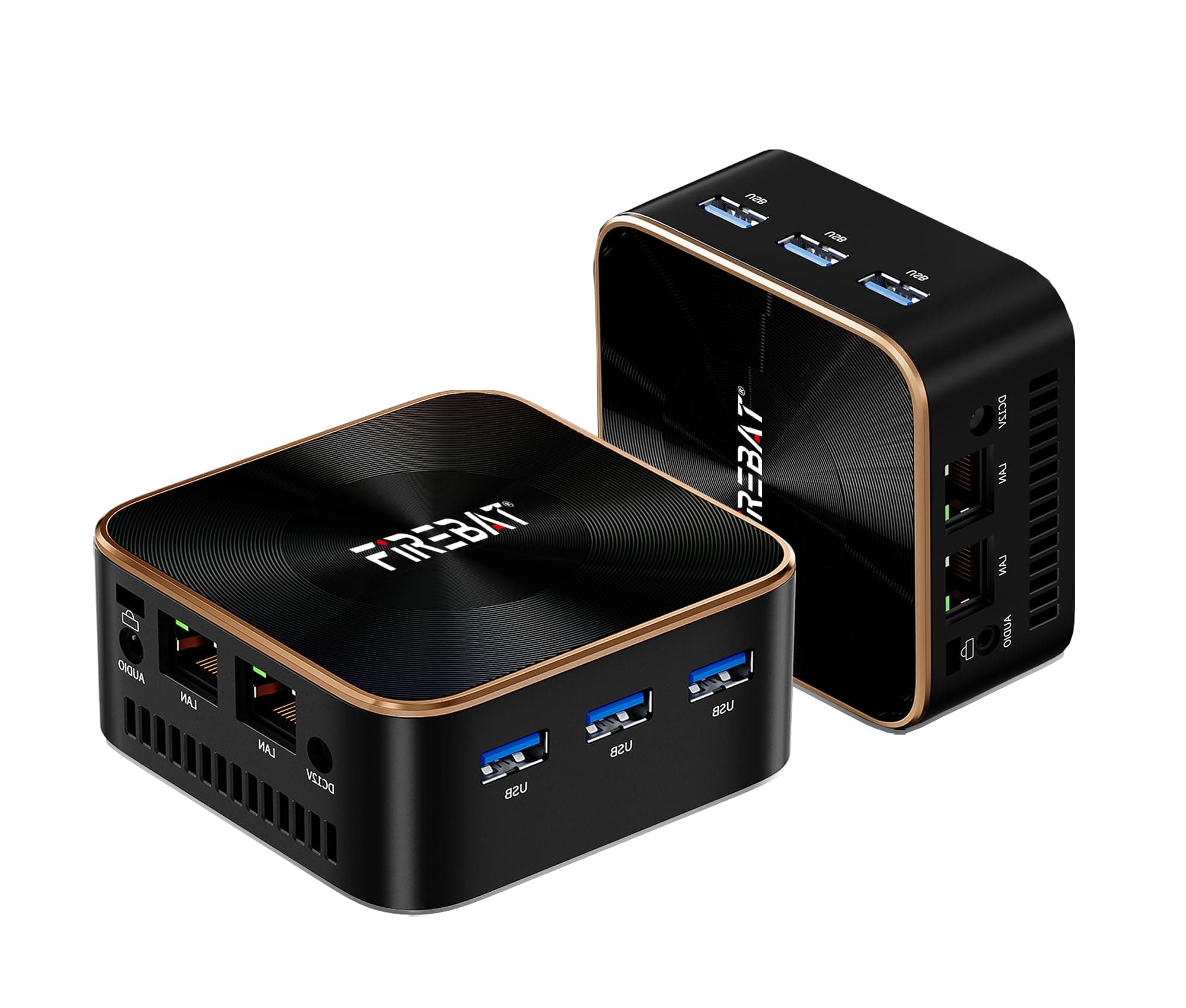 FIREBAT Mini PC N100 Intel, 1TB M.2 SSD SATA 16GB RAM LPDDR5, Smaller Mini PC, Mini Desktop Computer, 4K UHD Triple Display, Mini Server for Business, School, Office, Home