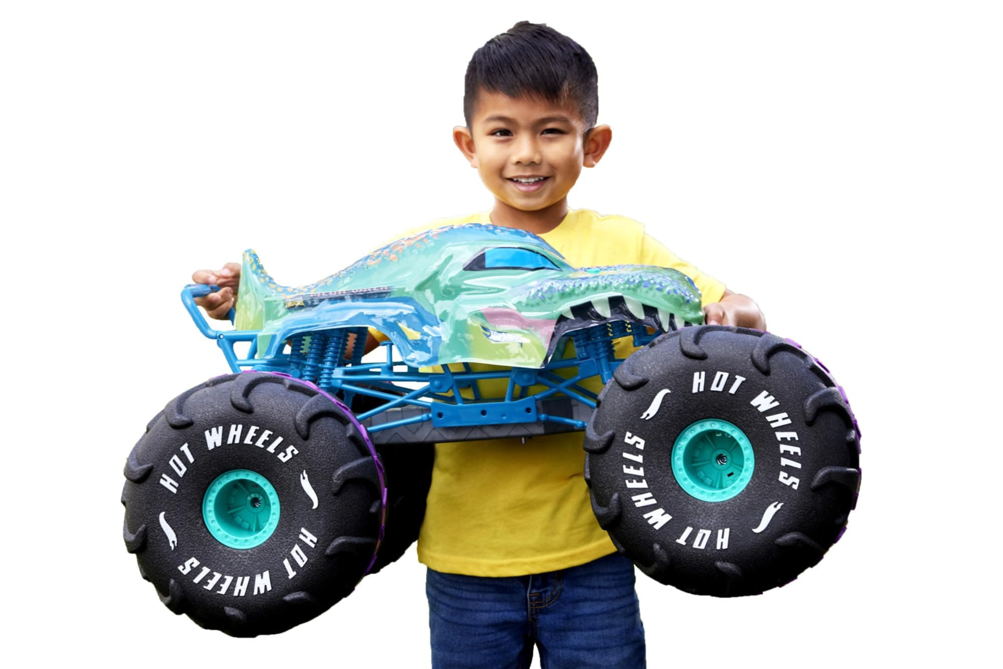 Monster Trucks Remote Control Car, Mega-Wrex in 1:6th Scale, Extra Large Toy Truck, More than 2ft Long, HPK28