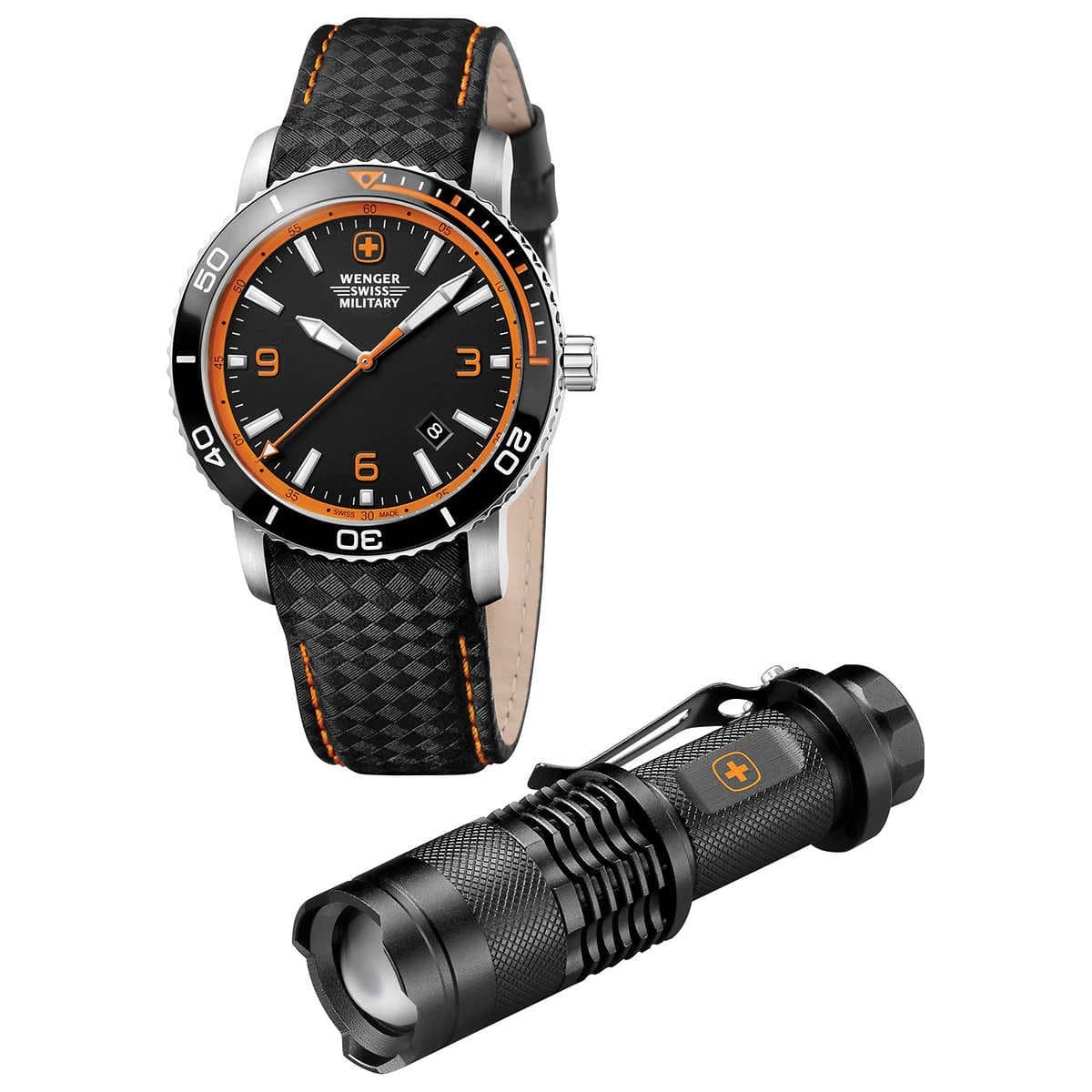 Roadster Mens Watch/LED Flashlight Set