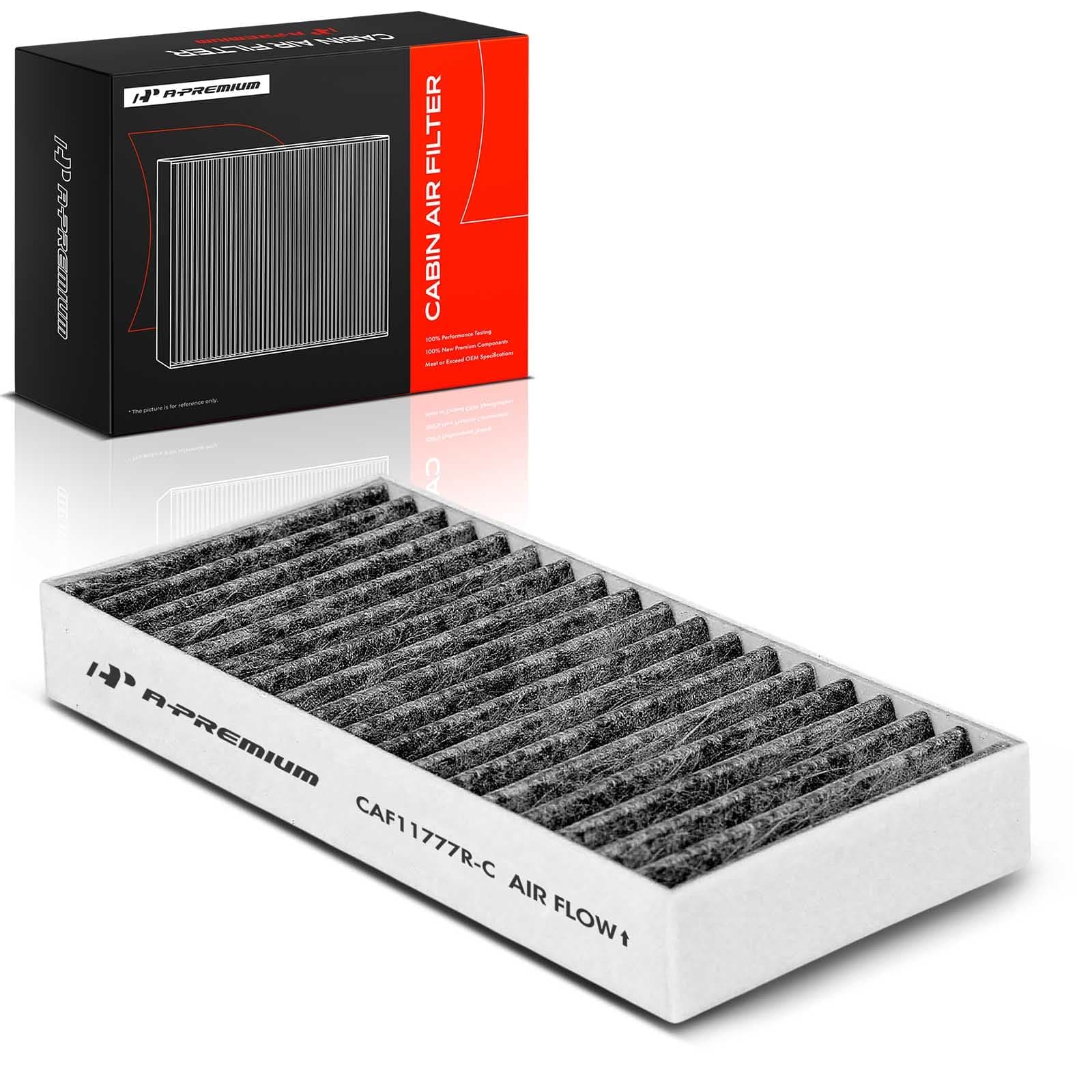 2-PC Cabin Air Filter with Activated Carbon Compatible with Jeep Models - Wrangler 2011 3.6L, Wrangler 2012-2017 3.8L, Wrangler JK 2018 3.6L