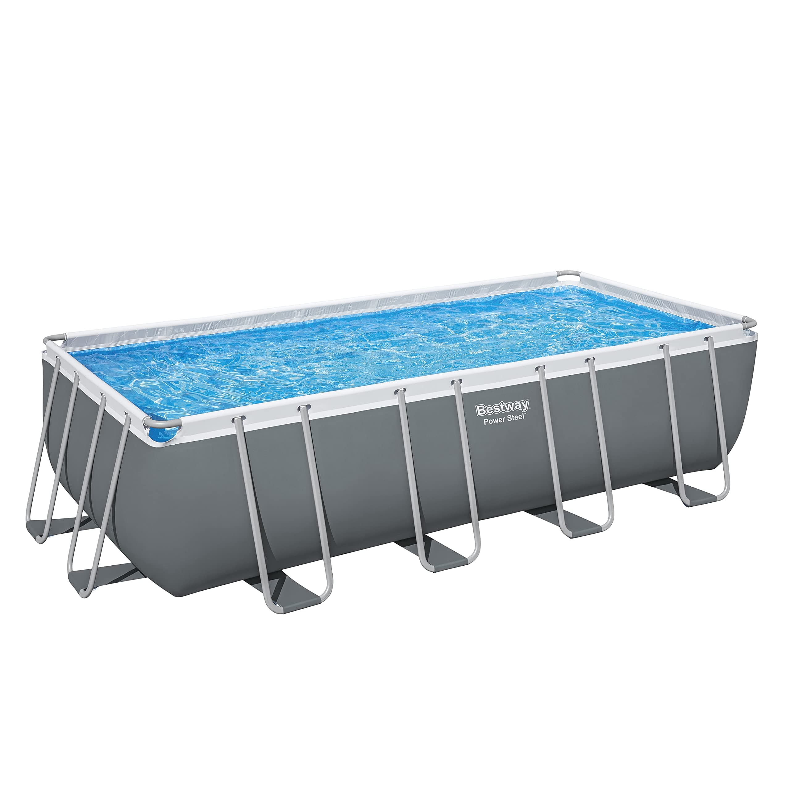 Bestway 18ft Steel Pro Max Above Ground Pool, Rectangular Swimming Pool Set Complete Set
