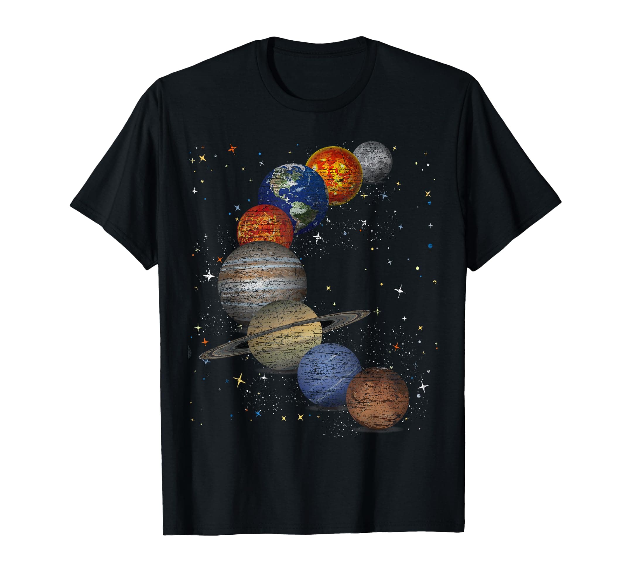 Galaxy Planets Sun Universe Outer Space Science T-Shirt