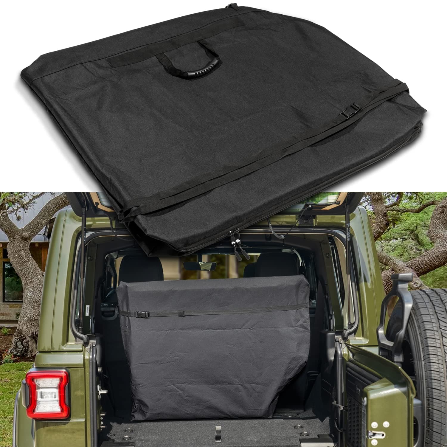 Opall - Upgrade Version - Freedom Top Panels Storage Bag for All 2007-2021 Jeep Wrangler (Black)