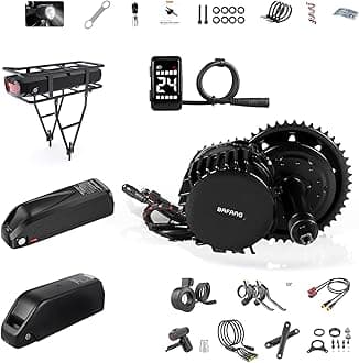 Bafang BBS-HD 1000W Mid Drive Kit with Battery(Optional),BBS03 Ebike Conversion Kit with LCD Display,48V/52V 8Fun Electric Bike Conversion Kit for Moutain Road Bike