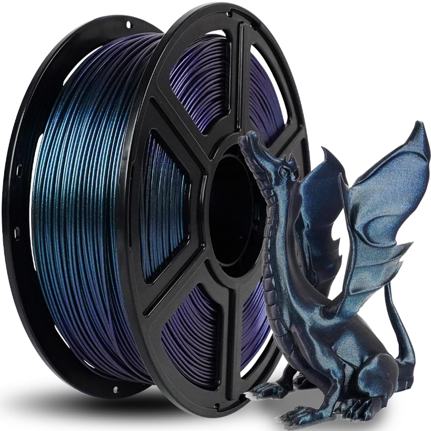 FLASHFORGE 3D Printer Filament, PLA Filament 1.75mm, 1KG Spool (2.2lbs), Dimensional Accuracy +/- 0.02mm for FDM 3D Printers, Better Tenacity & No Knotting (Burnt Titanium)