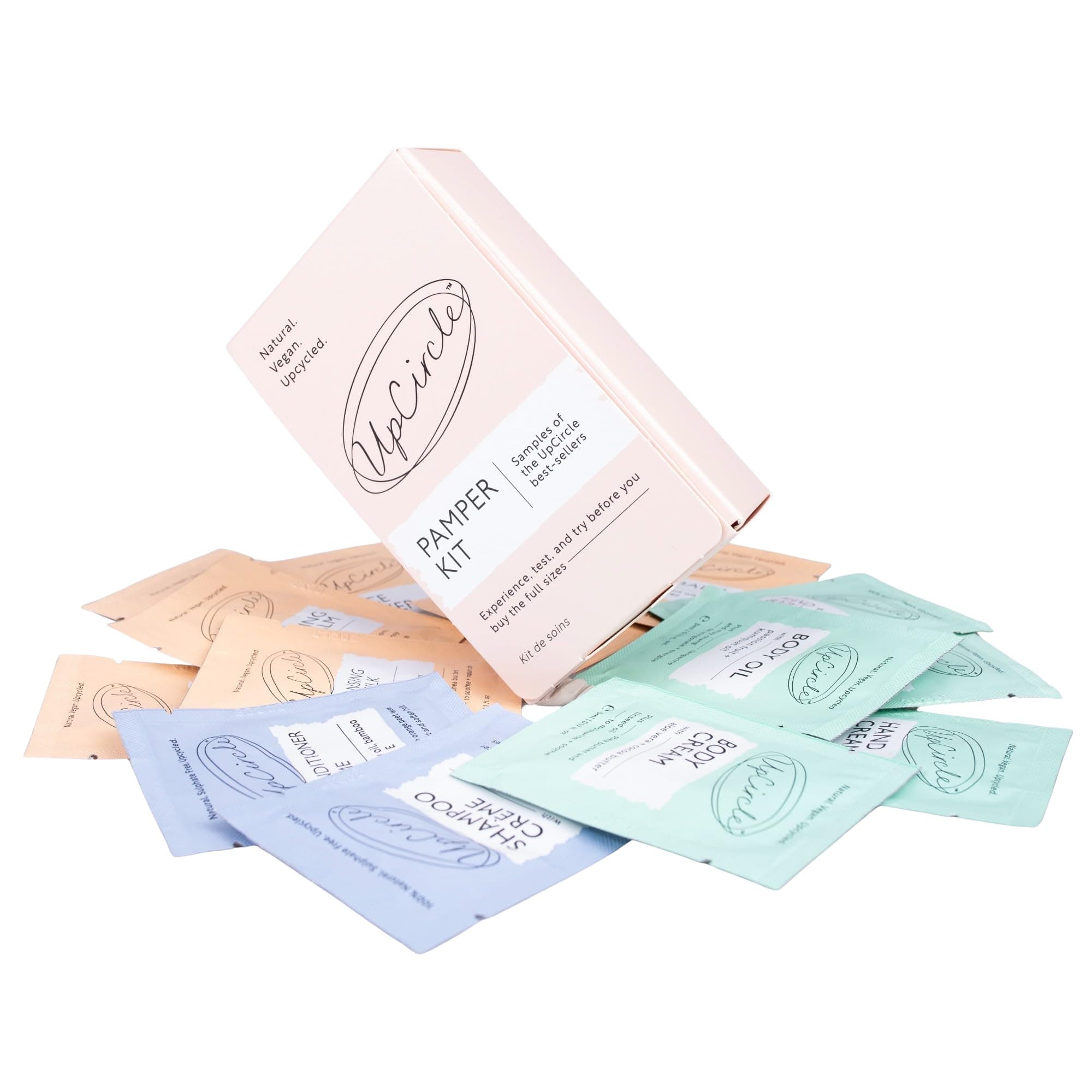 The Pamper Kit - 18 Pieces - Sample Tester Pack Of Full Skincare, Hair Care + Body Range - Perfect Gift Idea, Pamper Night, For Holiday or Wedding Favour - Natural, Vegan, Cruelty-Free