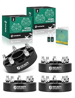 YHTAUTO 5x5 Wheel Spacers 1.5 Inch Fits 08-20 Dodge Journey & 99-18 Jeep JK WK WJ XK, 99-10 Grand Cherokee, 07-18 Wrangler, Commander 5x127 Hub Centric 5 Lug Tire Spacers, 1/2"-20 Studs, 71.5mm Bore