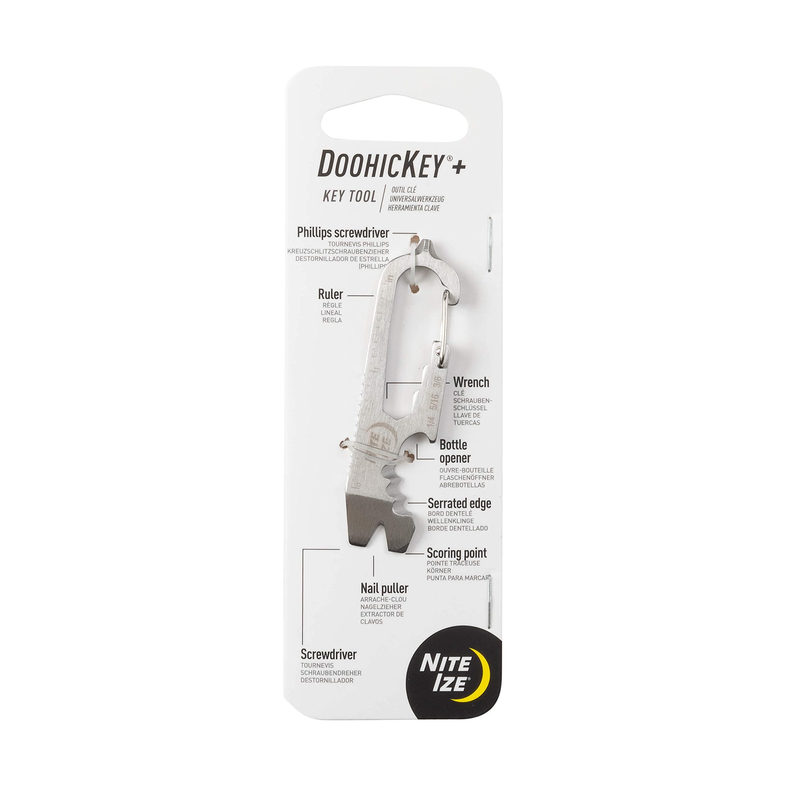 KMTSE-11-R3 DoohicKey Keychain Multi Tool, 1 Count (Pack of 1), Stainless Steel