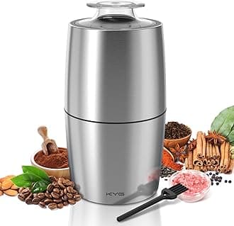 Electric Coffee Grinder - Stainless Steel 300W Motor, 70g Capacity, Low Noise 45dB for Coffee Beans, Spices, etc