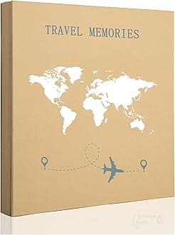 Tslespcx Travel Photo Album 4x6 600 Photos 5 Pictures Per Page, 600 Pockets, ...