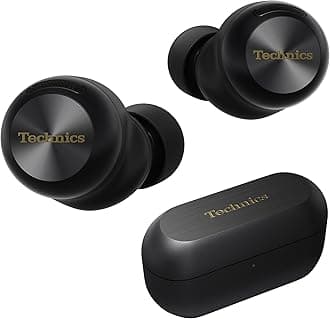 Technics Reference Class Hi-Fi Wireless Earbuds, Dolby Atmos, Head Tracking, Adaptive Noise Cancelling, 3 Device Multipoint, 10-hr Battery, Wireless Charging, in Ear Headphones - EAH-AZ100-K (Black)