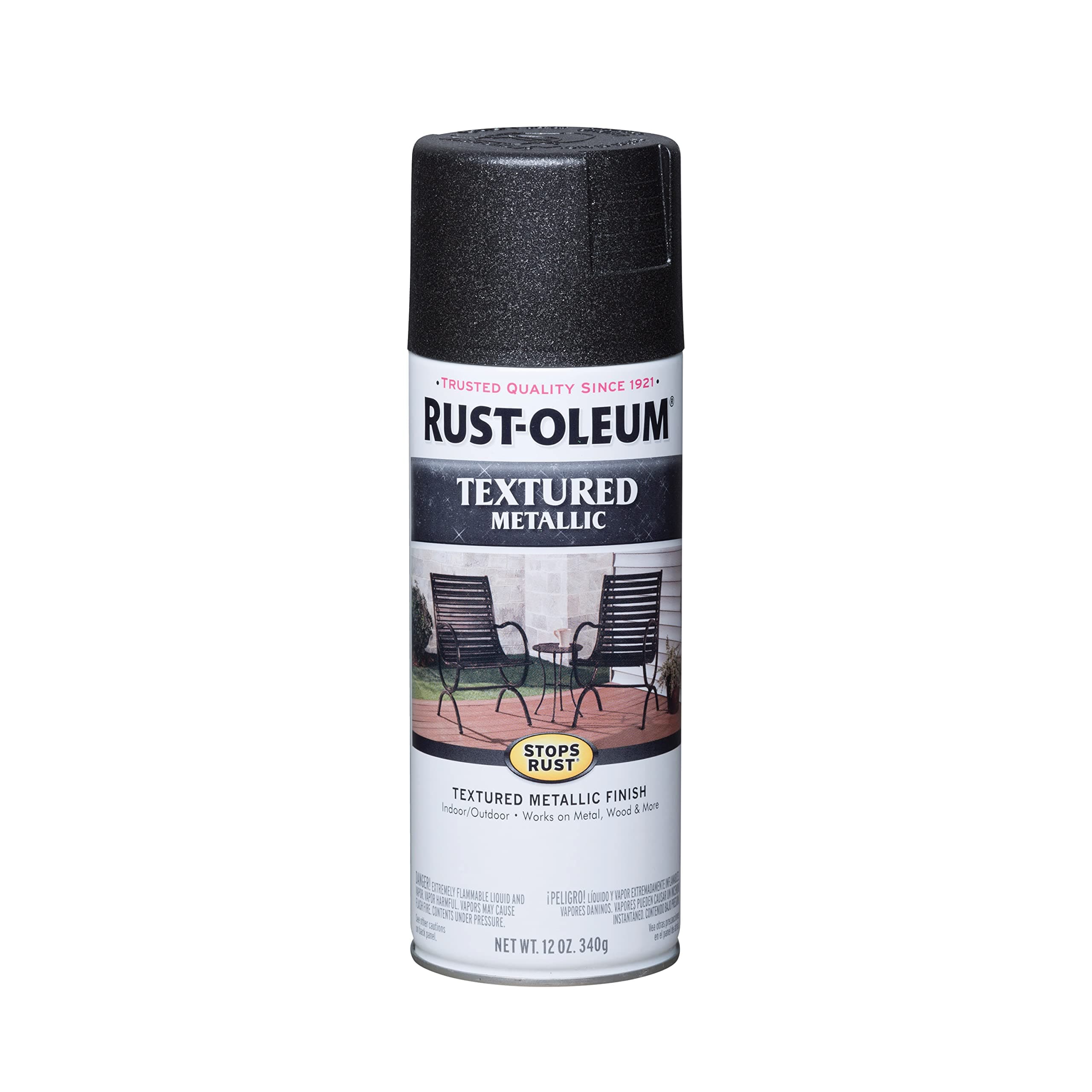 Rust-Oleum 252303 Stops Rust Metallic Textured Spray Paint, 12 Oz, Galaxy