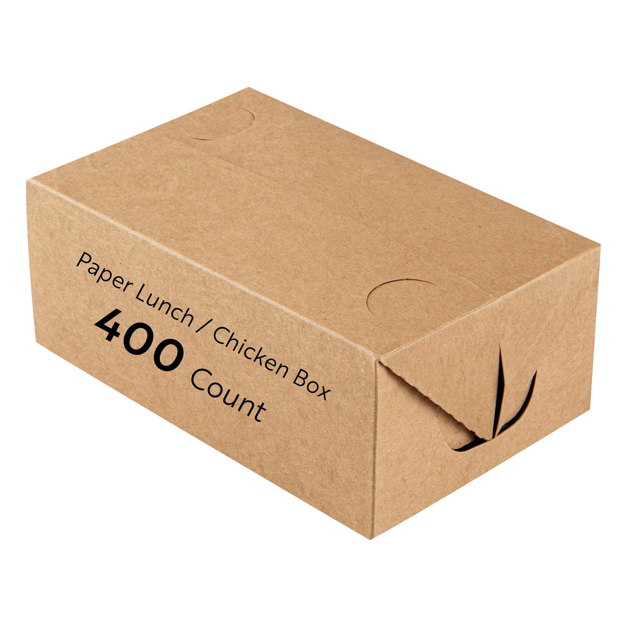 Restaurantware Bio Tek 47 Ounce To Go Boxes, 400 Rectangle Take Out Food Containers - Fast Top Closure, Disposable, Kraft Paper Carry Out Containers, Greaseproof, For Burgers Or Fried Chicken