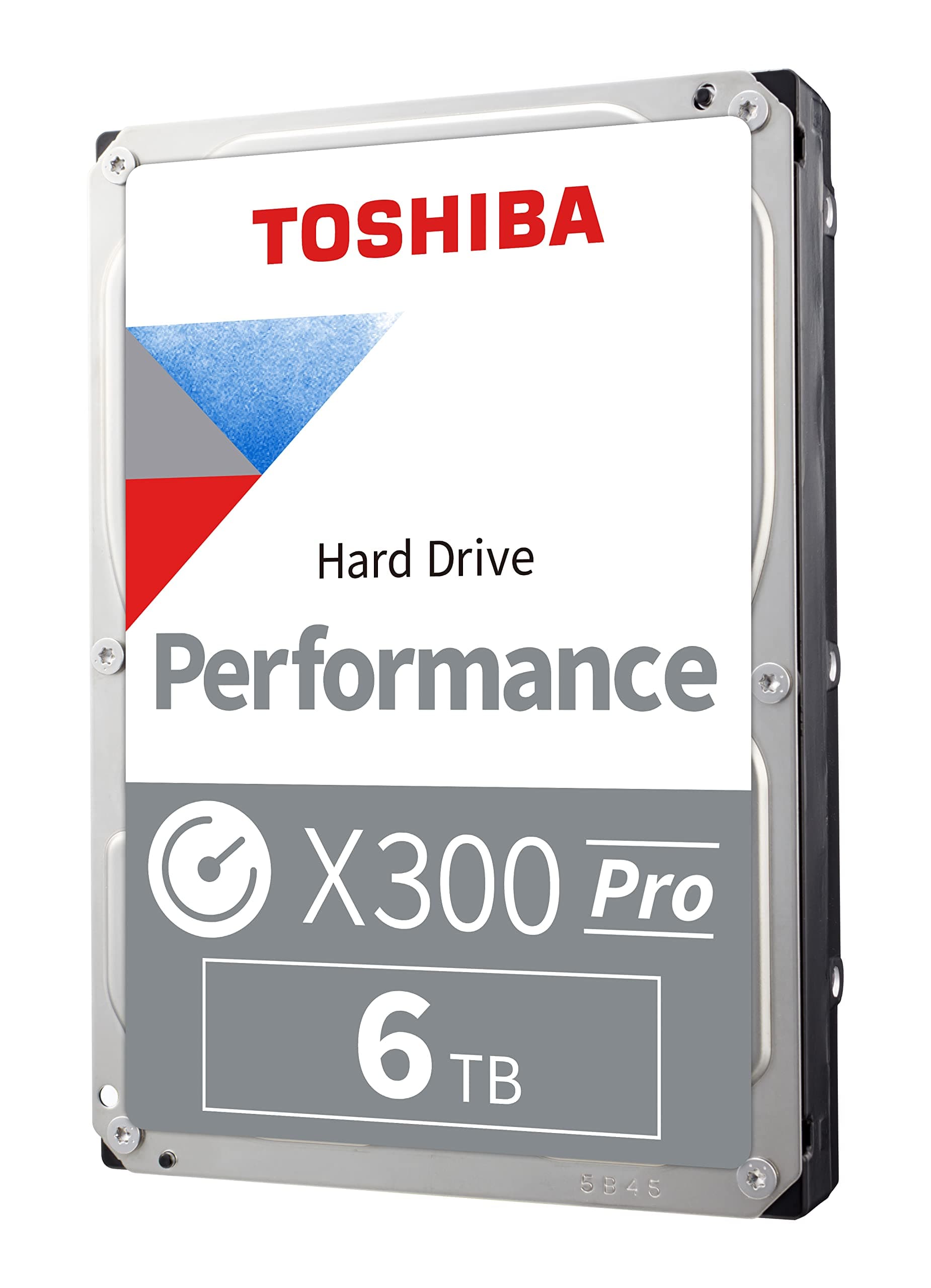 Toshiba X300 PRO 6TB High Workload Performance for Creative Professionals 3.5-Inch Internal Hard Drive – Up to 300 TB/Year Workload Rate CMR SATA 6 GB/s 7200 RPM 512 MB Cache - HDWR760XZSTB