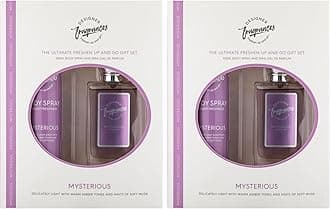 Mysterious Female Twin Gift Set - Includes 2 x 100ml Body Spray Deodorant Cans, 2 x 50ml Women’s Eau De Parfum Sprays - For Instant Freshness on The Go - Long Lasting Smells