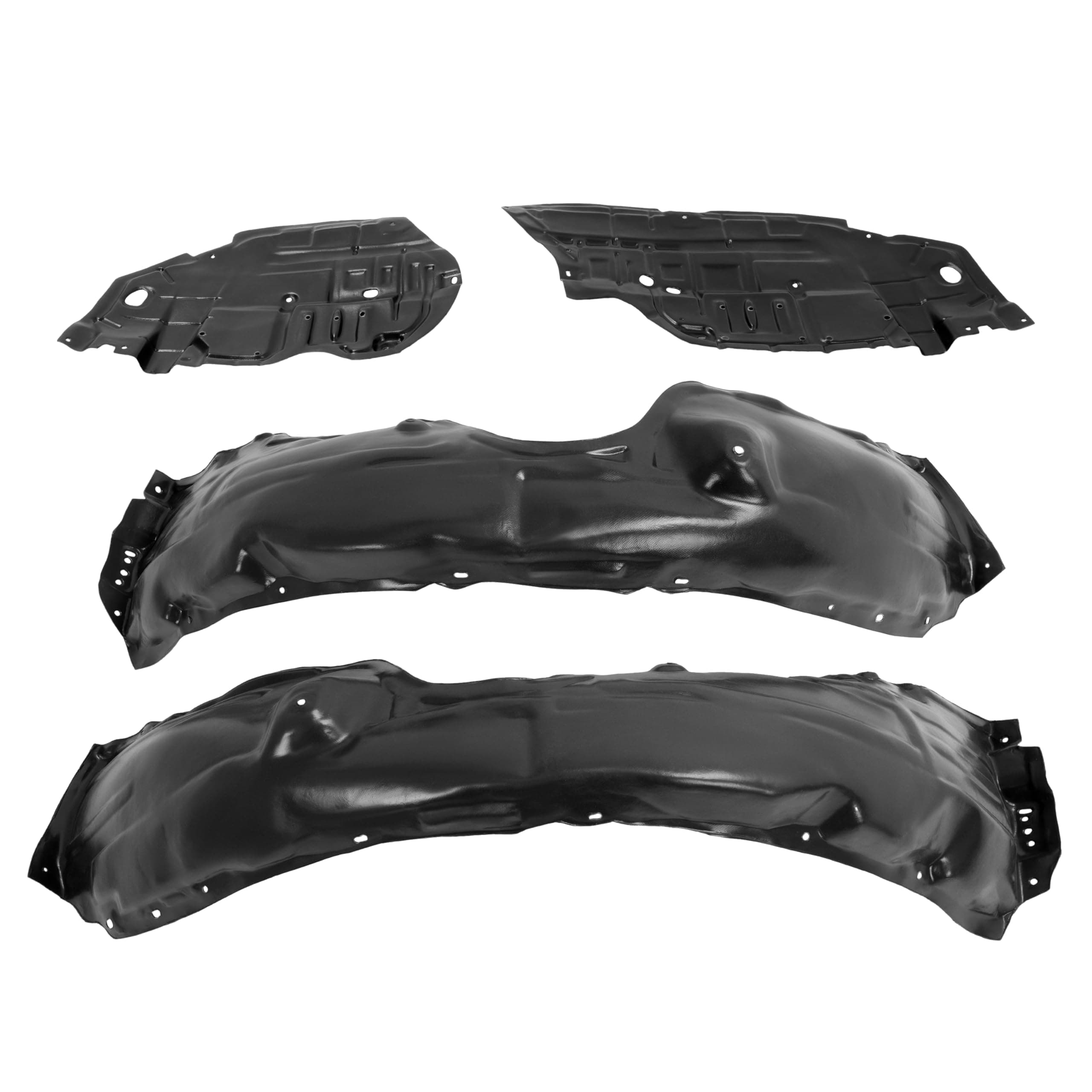 Inner Fender Liner&Engine Under Cover Splash Shield Guard Compatible with 2012-2014 Toyota Camry Hybrid LE/Hybrid XLE/L/LE/XLE/Hybrid SE Replacement for TO1228178 TO1228177 TO1248160 TO1249160