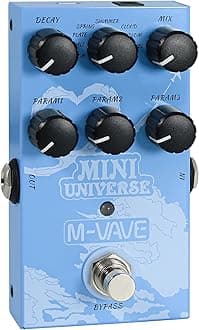 M-VAVE Mini Universe Guitar Pedal Reverb Innovation Unique Sound 9 Reverb Effects Pedals Pure Digital Dual Power True Bypass