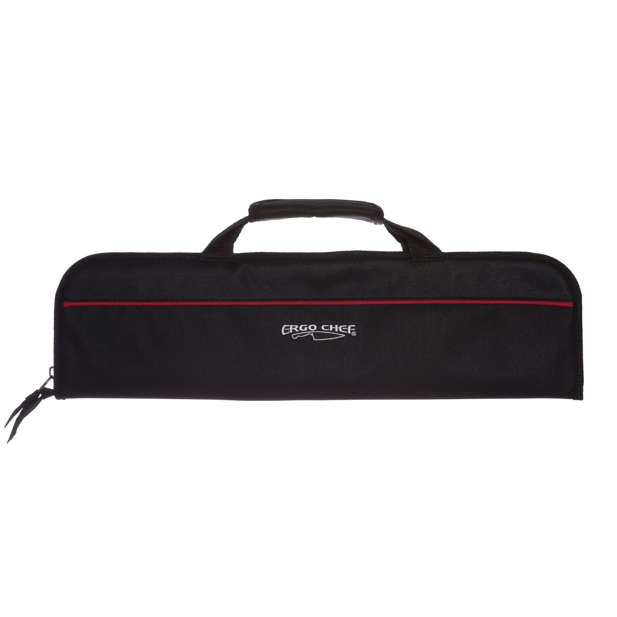 Ergo Chef 5 Pocket Chef Knife Case Roll Bag Bi-Fold (Black) Lightweight - Durable Nylon / Polyester Blend– Perfect for the Busy Traveling Chef